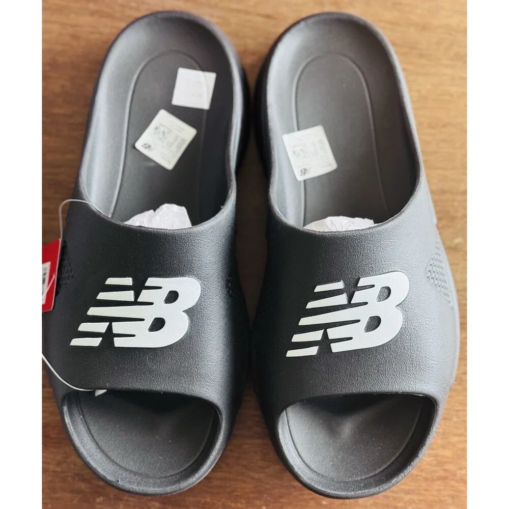 Men’s Size 10 New Balance FuelCell SL Black White SMFFCB1 Slides NIB